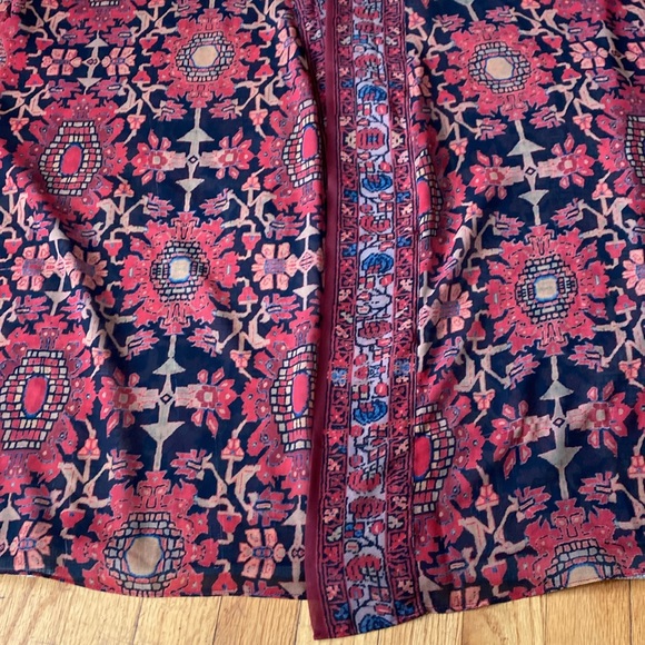 Womens floral button front poncho/cover up, Size XL - Picture 3 of 8